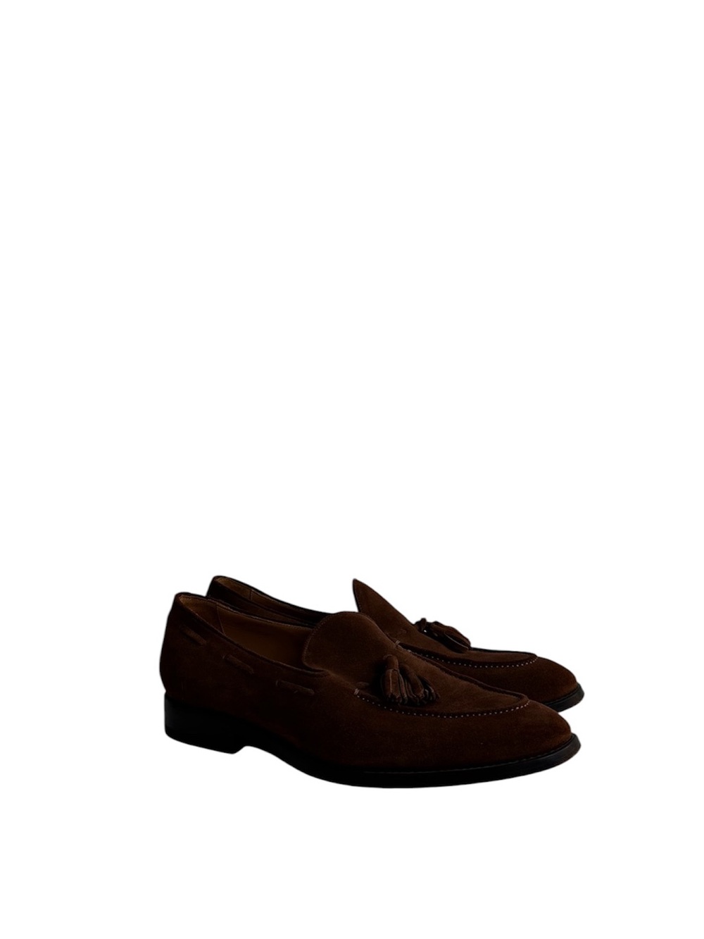Suitsupply Brown Suede Tassel Slip-On Loafers